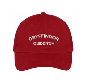 Baseball Caps Gryffindor Quidditch Embroidered Soft Cotton Adjustable Cap Dad Hat - Red - CU12NRNBG6Y $20.55