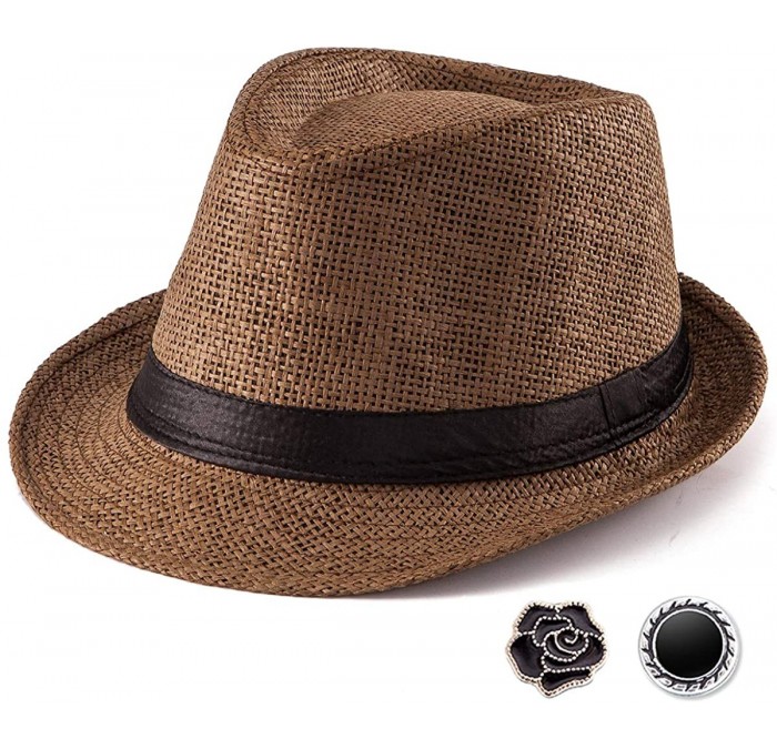 Fedoras 100% Wool Fedora Hat Mens Fedora Hats for Men Trilby Hat Straw Sun Hat Panama Hat - CB18NE8H3T8 $29.52