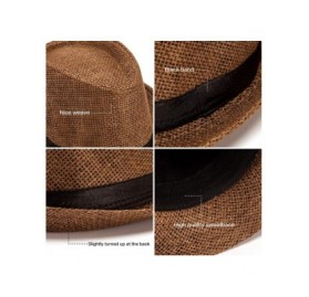 Fedoras 100% Wool Fedora Hat Mens Fedora Hats for Men Trilby Hat Straw Sun Hat Panama Hat - CB18NE8H3T8 $13.65