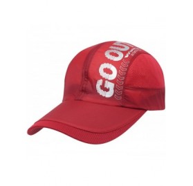 Baseball Caps Light Weight Lt.Weight Performance Quick Dry Race/Running/Outdoor Sports Hat Mens Womens Adults - Red - C2198GX...