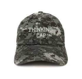 Baseball Caps Thinking Cap Embroidered Dad Hat Adjustable Cotton Baseball Cap - Digital Night Camo - CS18SSDTK8U $17.18
