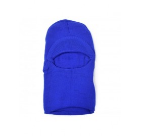 Balaclavas Unisex Open-Face Knit Ski-Mask with Visor- Royal Blue - CQ1154564F3 $8.95