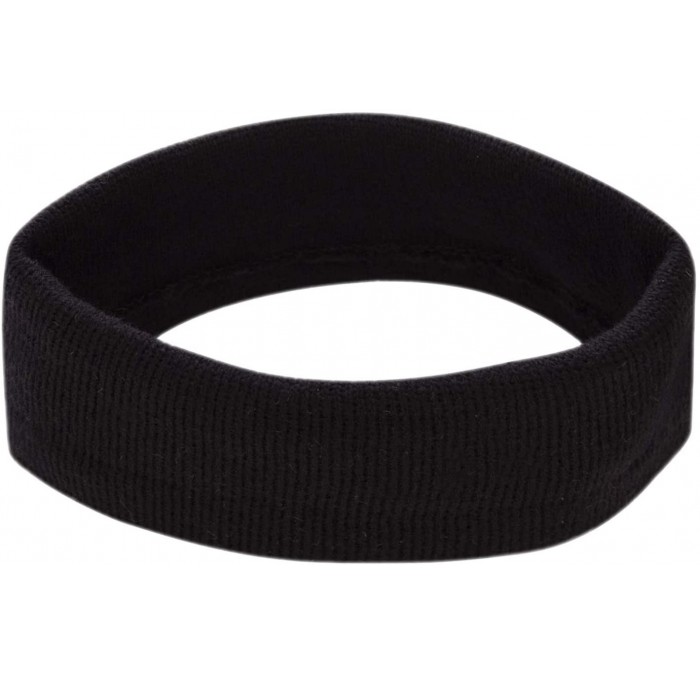 Skullies & Beanies USA Made Stretch Headband - Black - CP1885WT2GA $23.07