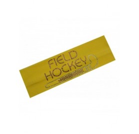 Headbands Field Hockey Rhinestone Stretch Headband for Girls- Teens and Adults - Yellow - CJ11QC7QUOH $10.75