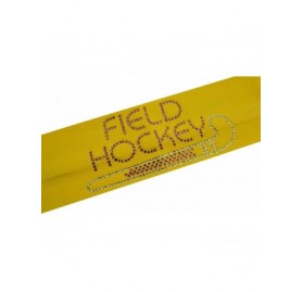 Headbands Field Hockey Rhinestone Stretch Headband for Girls- Teens and Adults - Yellow - CJ11QC7QUOH $10.75