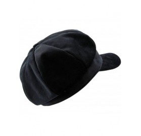 Newsboy Caps Women's Velvet Beret Cap Winter Warm 8 Panel Newsboy Hat Cabbie Hat - Khaki - C318QMZ8QGH $36.67