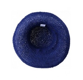 Sun Hats Spring and Summer Beach Cap Women Straw Fisherman Hat Sun Hat (Navy) - Navy - CD18QSZ6ZQT $9.17