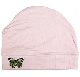 Skullies & Beanies Ladies Chemo Hat with Green Butterfly Bling - Light Pink - CF12OBO1EIN $17.82