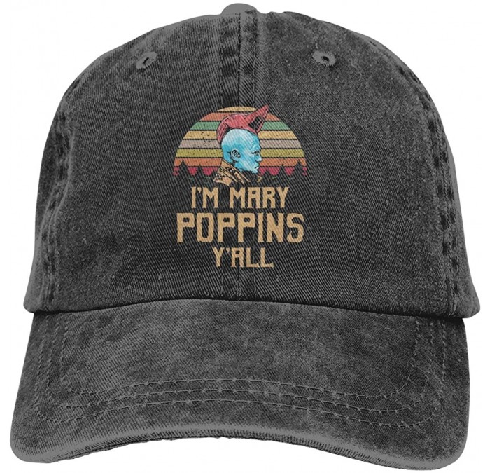 Skullies & Beanies Yondu I'm Marry Poppins Y'all Sunset Unisex Adjustable Hat Travel Sunscreen Caps - Black - CD18RK80M34 $10.42