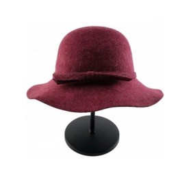 Bucket Hats Cloche Hats for Women 100% Wool Fedora Bucket Bowler Hat 1920s Vintage Kentucky Derby Church Party Hats - CM194HX...