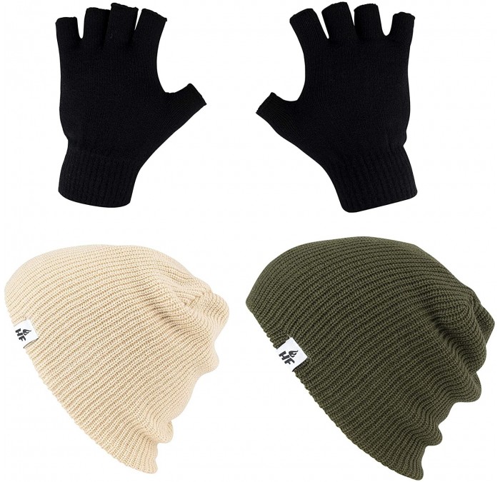 Skullies & Beanies Winter Beanies - Warm Knit Men's and Women's Snow Hats/Caps - Unisex Pack/Set of 2 - CS18G3RRLY5 $28.19