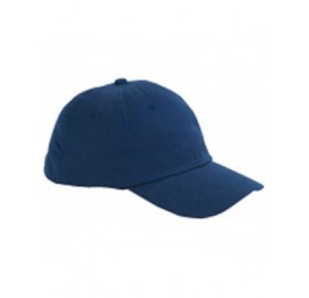 Baseball Caps Youth 6-Panel Brushed Twill Unstructured Cap - WHITE - OS - Navy - CM1125TLTHT $9.61