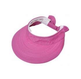 Visors Women's UV Protection Wide Brim Summer 2in1 Visor Sun Hat - Rose - CD12C2831Z5 $12.23