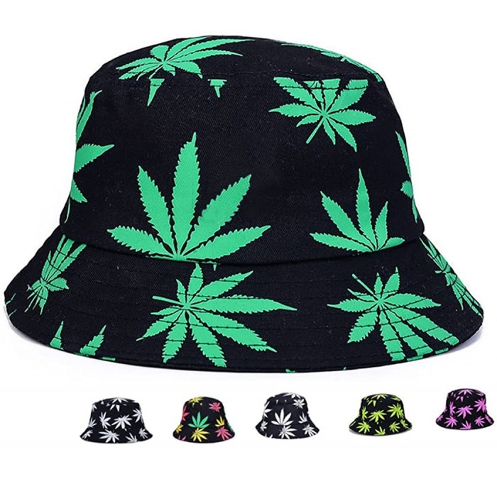 Baseball Caps Marijuana Weed Leaf Cannabis Hat Cap Foldable Bucket Snapback Hat Men - Style6 - CZ18G7DYRLL $15.22