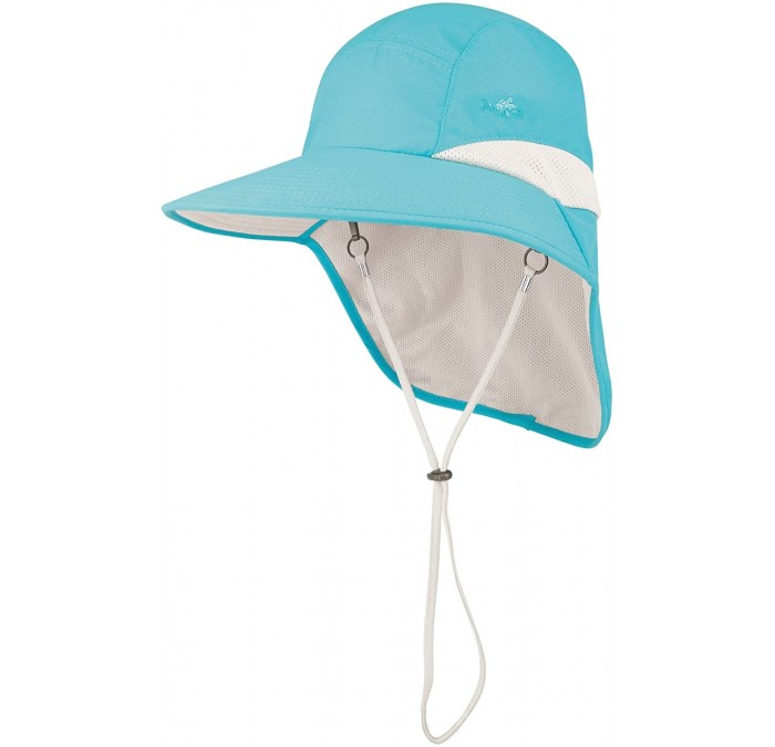 Sun Hats Women's Microfiber UV Large Bill Cap - Aqua - C111UUZNQWV $31.81