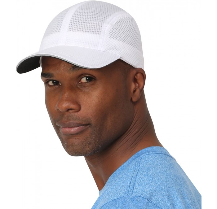 Baseball Caps Race Day Performance Running Hat - The Lightweight- Quick Dry- Sport Cap for Men - white - CN118AGLWQN $31.83