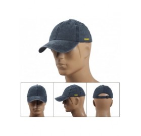 Baseball Caps Cotton Baseball Caps for Men and Women Sun Hat Adjustable Unisex Cap - Navy - CE182LAUNOS $32.14