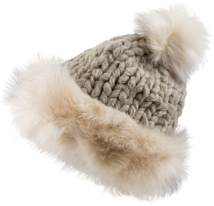 Skullies & Beanies Winter Hats for Women Warm Knit Plus Faux Fur Lining for Ultra Warm and Beautiful Hats - C5182G6EG06 $6.83