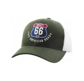 Baseball Caps Ride Caps Collection Distressed Baseball Cap Dad Hat Adjustable Unisex - (7.2) Olive Route 66 - CJ18XIUXNZ5 $10.61