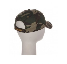 Baseball Caps US Army Official License Structured Front Side Back and Visor Embroidered Hat Cap - Army Camo - CW12EW8I2IT $17.44