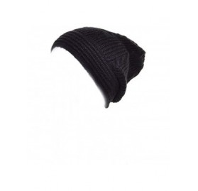 Skullies & Beanies an Unisex Fall Winter Beanie Hat Cable Knit Patterns Urban Wear Men Women - Black Cable - CG12O46WC53 $8.01