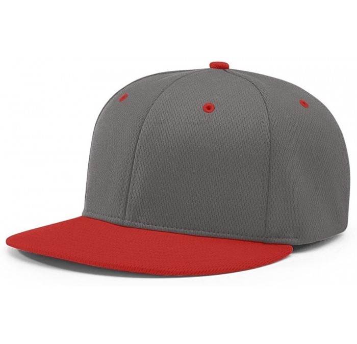 Baseball Caps PTS40 DRYVE R-Flex FIT PTS 40 Baseball HAT Ball Cap - Charcoal/Red - CC186XU8WCC $11.36