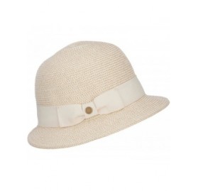 Bucket Hats UPF 50+ Women's Slanted Brim Cloche - White - CU12CX1JVKZ $47.21