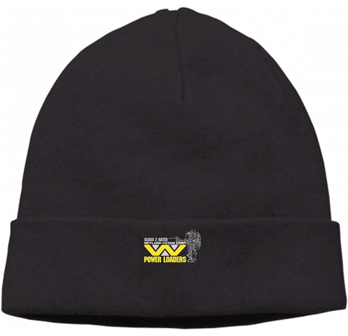 Skullies & Beanies Unisex Thick Oversized Cable Knitted Fleece Lined Weyland Yutani Powerloaders Beanie Hat with Hair Tie. - ...