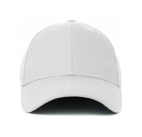 Baseball Caps Made in USA Structured Firm Crown 100% Cotton Chino Twill Baseball Cap - White - CC12LCECE6R $19.39