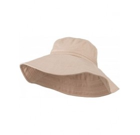 Bucket Hats Big Size Ladies Linen Wide Brim Hat - Peach - C717YT02QAU $33.19