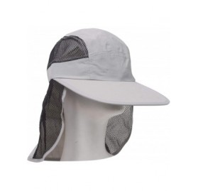 Sun Hats UV 50+ Sun Protection Outdoor Flap Hat Cap - Light Grey - CV112B79DM3 $9.62