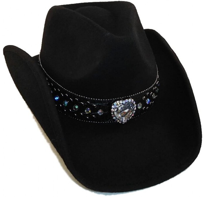 Cowboy Hats Argos 100% Wool Felt Drifter Black - C112B2GZMIR $95.38