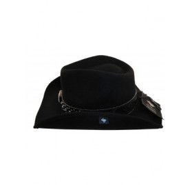 Cowboy Hats Argos 100% Wool Felt Drifter Black - C112B2GZMIR $42.39