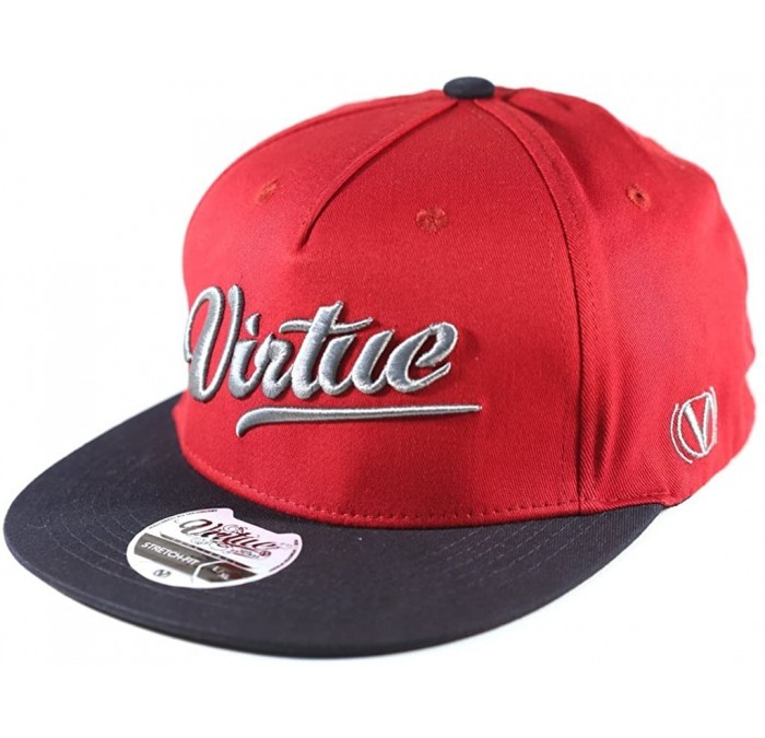 Baseball Caps Fitted Stretch-Fit Hats - Patriot Red / Silver / Navy Blue - C7188A96YEC $16.11