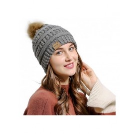 Skullies & Beanies Clearance Women Lace Floral Winter Warm Beanie Caps Hat - C Gray - C01938W4CM4 $10.48