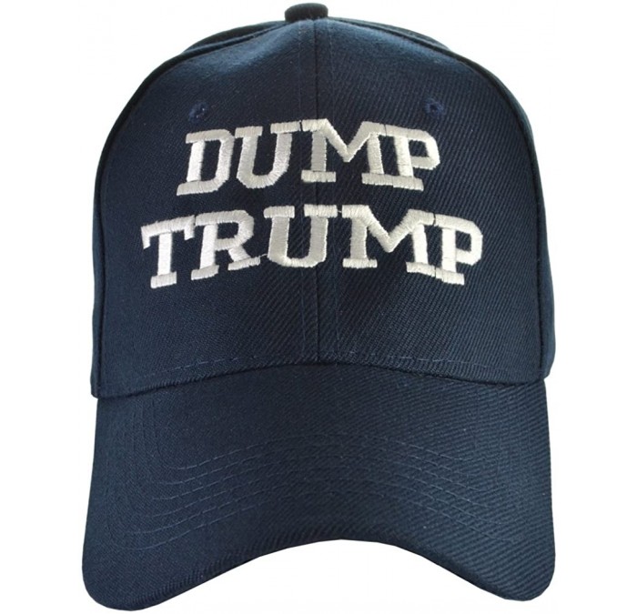 Baseball Caps Anti-Trump Hats (9 Styles) Fuck Trump/Dump Trump/Lock Him Up - Dump Trump Navy Blue - C918LKN0OI4 $21.90