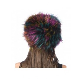 Bomber Hats Women Men Winter Fur Cossack Cap Thick Russian Hat Warm Soft Earmuff - H1-colorful - CY18HXG88MM $18.45