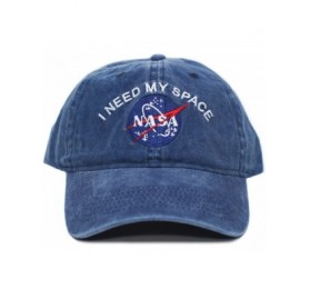 Baseball Caps NASA I Need My Space Pigment Dye Embroidered Hat Cap Unisex Adult Multi - Navy - CU1885AEGYD $17.17