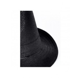 Fedoras Men's Casual Black Vintage Fedora Hat - CV12OBUYSJR $11.44
