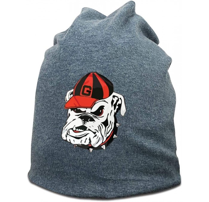 Skullies & Beanies Georgia Bulldogs Logo Beanie Hat Slouchy Ski Cap for Women - Denim Blue - CS18Y9WRDN7 $29.47