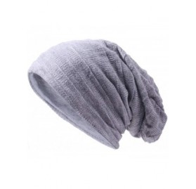 Skullies & Beanies Men Slouch Beanie Knit Long Oversized Skull Cap for Winter Summer N010 - Xzz-light Grey - CX18I26T637 $14.96