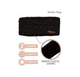 Cold Weather Headbands Cable Knit Multicolored Headband Warmers - Black Confetti - C818G36WWSX $11.38
