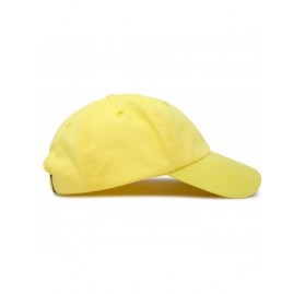 Baseball Caps Youth Childrens Cotton Cap Plain Hat Black Khaki Navy Pink Red White - Minion Yellow - CJ18GG09LR9 $8.74