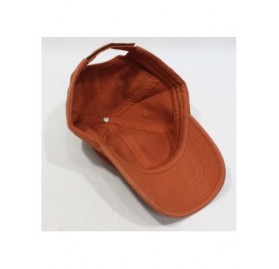Baseball Caps Classic Washed Cotton Twill Low Profile Adjustable Baseball Cap - C Tx.orange - CY12L0OUDC1 $14.74