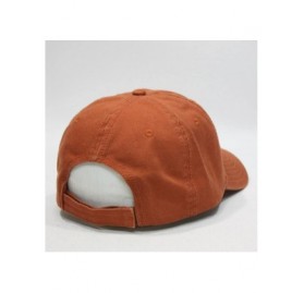 Baseball Caps Classic Washed Cotton Twill Low Profile Adjustable Baseball Cap - C Tx.orange - CY12L0OUDC1 $14.74
