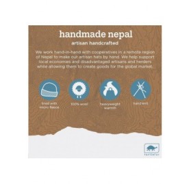 Skullies & Beanies Nepal Men's Kanan Hand Knit Wool Fleece Lined Beanie - Charcoal - CU18IA8TMO5 $33.42