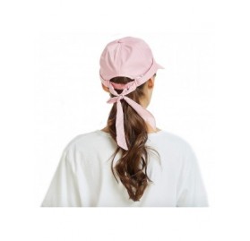 Sun Hats Women's Uv Protection Sun Hat Covertible 2 in 1 Beach Visor Hat Wide Large Brim Thin Cap - Pink - CL18RZC6AW0 $10.00