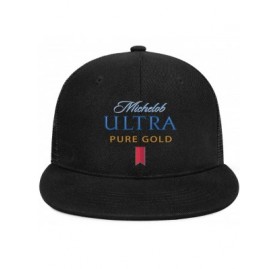 Baseball Caps Men Unisex Adjustable Modelo-Especial-White-Logo-Baseball Cap TruckDriver Flat Hat - Black-15 - C018WDIOM0N $32.04