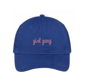 Baseball Caps Girl Gang Embroidered Soft Low Profile Adjustable Cotton Cap - Royal - CH12NTMTXLX $14.75
