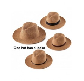 Fedoras Fedora Hats for Women DIY Band Belt Buckle Wool or Straw Wide Brim Beach Sun Hat - C6194RZ4ZHH $13.02